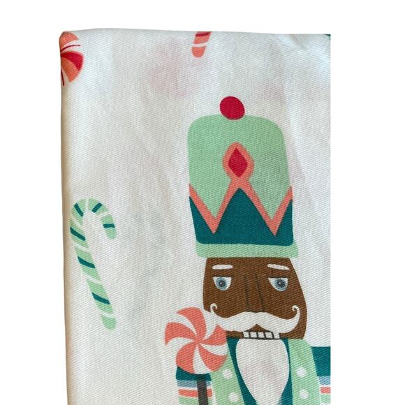 Kassatex Christmas Shower Curtain Holiday Nutcrackers & Candy Canes 72x72 New - Picture 3 of 7